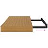 vidaXL Wandplank Wandgemonteerd Beige 50 x 23 x 4 cm Bewerkt hout