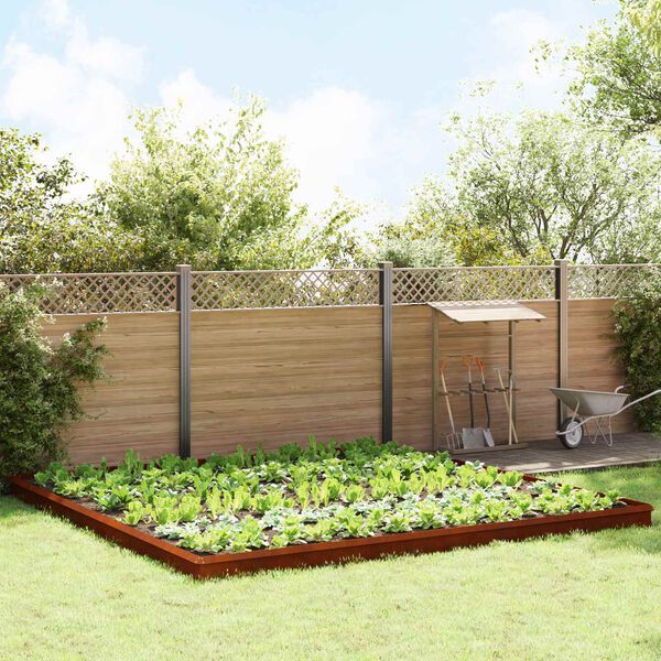 vidaXL Slakkenhekken 20 pcs Roestig Cortenstaal