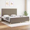 vidaXL Bedframe zonder matras stof taupe 180x200 cm