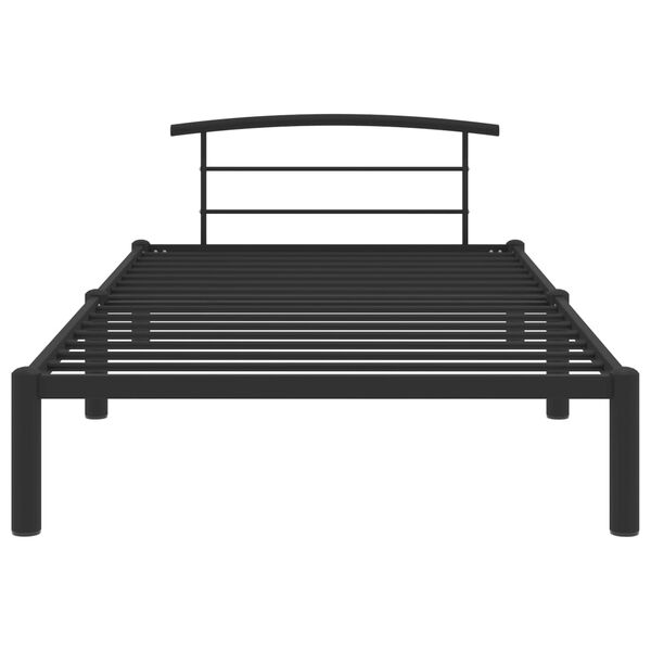vidaXL Bedframe metaal zwart 100x200 cm