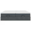 vidaXL Ottoman bed met matrassen 160x200cm fluweel donkergrijs
