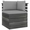 vidaXL 11-delige Loungeset pallet met kussens massief grenenhout