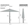 Madison Parasol Paros II Luxe 300 cm goudkleurig