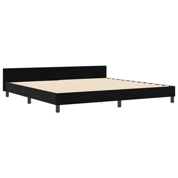 vidaXL Boxspringbed met hoofdeinde Zwart 200 x 200 cm Fluweel