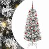 vidaXL Kunstmatige Inklapbare Kerstboom 150 LED's Groen en Wit 150 cm