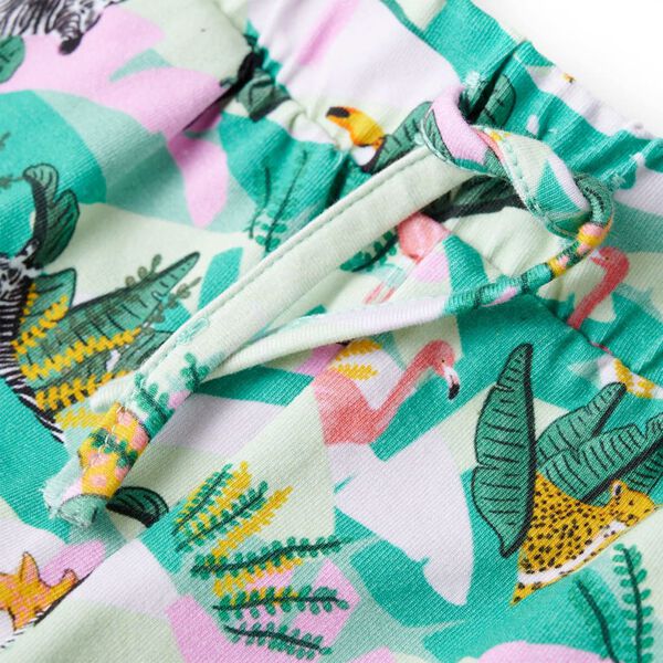 Kindershorts met trekkoord 92 lichtmintkleurig