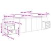 vidaXL Hoofdbord Met Kast met lade 3 pcs Artisan Eiken Bewerkt hout