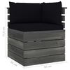 vidaXL 6-delige Loungeset met kussens pallet massief grenenhout