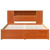 vidaXL Boekenkast Bedframe Wasbruin 150 x 200 cm Massief Vurenhout