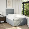 vidaXL Boxspring met matras stof lichtgrijs 120x200 cm