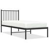 vidaXL Bedframe met hoofdbord metaal zwart 75x190 cm