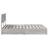 vidaXL Opslag bed met lade Grijs Sonoma 135 x 190 cm Bewerkt hout