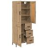 vidaXL Hoge kast met lade 2 pcs Artisan Eiken Bewerkt hout
