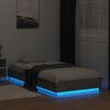 vidaXL Bedframe met LED-verlichting betongrijs 100x200 cm