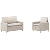 vidaXL Bankstel 2 pcs Cr&egrave;mekleurig Polyester