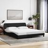 vidaXL Bedframe "Dover" stof zwart 180x200 cm