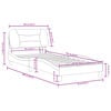vidaXL Bedframe met LED zonder matras "Hvar" zwart en wit 90x190 cm