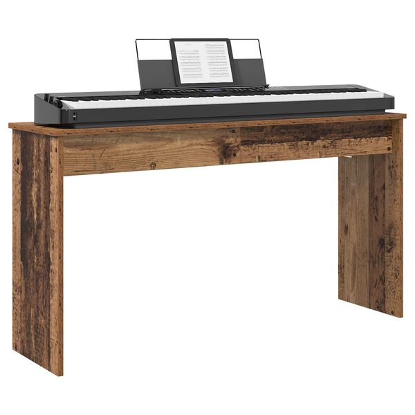 vidaXL Keyboardstand Oudhout 120 x 32 x 64 cm Bewerkt hout