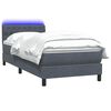 vidaXL Boxspring met matras en LED fluweel donkergrijs 80x210 cm