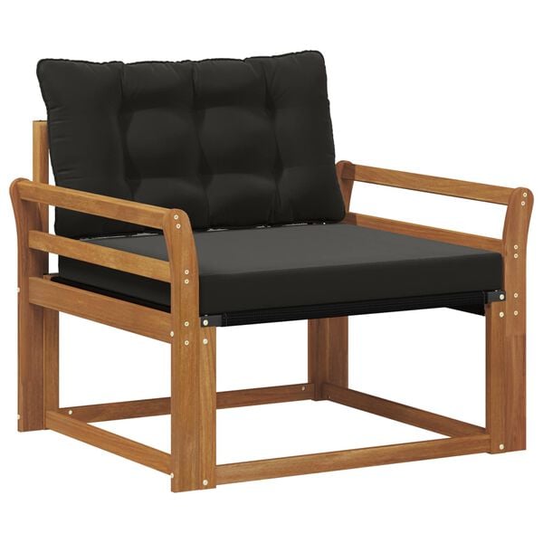 vidaXL Buiten bankenset Massief Acaciahout en Textilene Naturel