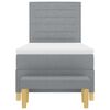 vidaXL Boxspring bed met matras Lichtgrijs 90 x 200 cm Stof