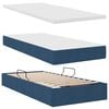 vidaXL Opslag bed met matras met matras Blauw 90 x 200 cm Polyester