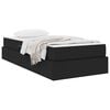 vidaXL Opbergbed met matras met matras Zwart 90 x 190 cm Polyester