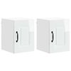 vidaXL Keukenkast Kalmar 2 pcs Hoogglans wit 30 x 31 x 40 cm