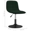vidaXL Eetkamerstoelen draaibaar 2 st fluweel donkergroen