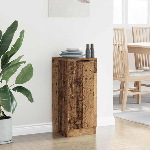 vidaXL Dressoir Oudhout 30 x 30 x 70 cm Bewerkt hout