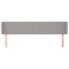 vidaXL Hoofdbord met randen 163x23x78/88 cm stof lichtgrijs