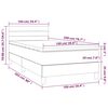 vidaXL Boxspring met matras fluweel donkerblauw 100x200 cm