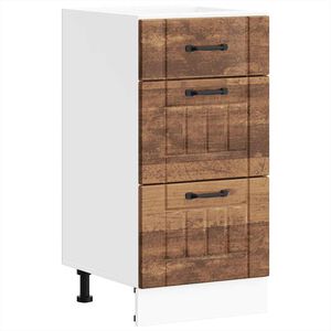 vidaXL Onderkast Lucca bewerkt hout oud houtkleurig