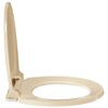 vidaXL Toiletbril soft-close en quick-release ovaal beige