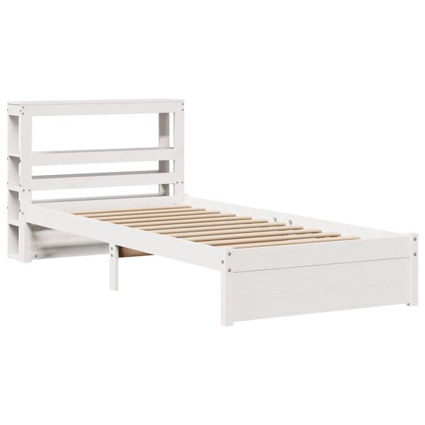 vidaXL Bedframe met hoofdeinde zonder matras 90x200 cm wit