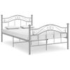 vidaXL Bedframe metaal grijs 120x200 cm