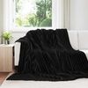 vidaXL Kleden 6 pcs Zwart 240 x 220 cm Fleece