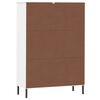 vidaXL Boekenkast met metalen poten OSLO 90x35x128,5 cm hout wit