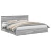 vidaXL Opslag bed met lade Grijs Sonoma 200 x 200 cm Bewerkt hout
