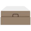 vidaXL Bedframe met matras met matras 2 pcs Tan PVC