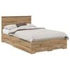 vidaXL Bedframe met hoofdeinde Artisan Eiken 120 x 190 cm Bewerkt hout