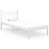 vidaXL Bedframe metaal wit 90x200 cm