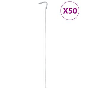 vidaXL Tentharingen 50 st &Oslash;5 mm 30 cm gegalvaniseerd staal