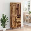 vidaXL Hoge kast met lade 2 pcs Oud Hout Bewerkt hout