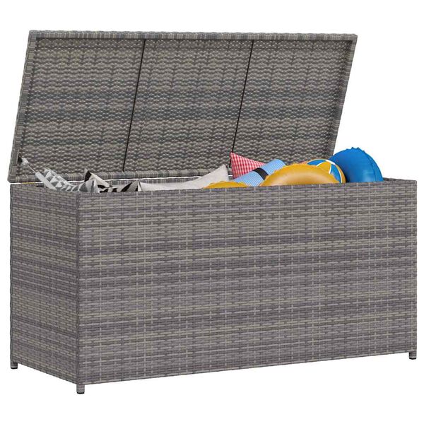 vidaXL Tuinbox 120x50x60 cm poly rattan grijs