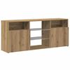 vidaXL Tv-meubel met LED 120x30x50 cm bewerkt hout artisanaal eiken