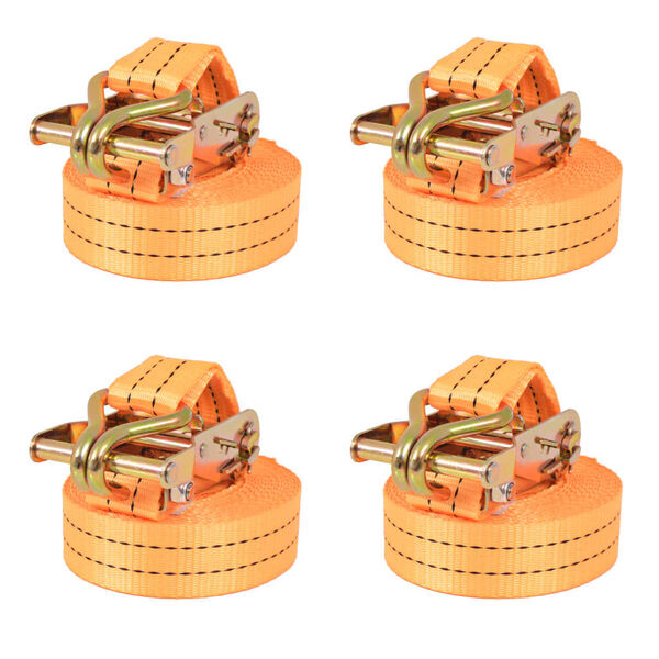 vidaXL Spanbanden 1 ton 6mx38mm oranje 4 st