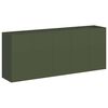 vidaXL Plantenbak 200x40x80 cm koudgewalst staal olijfgroen