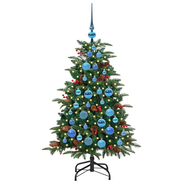 vidaXL Kunstkerstboom Groen 120 cm PVC en Metaal en Plastic