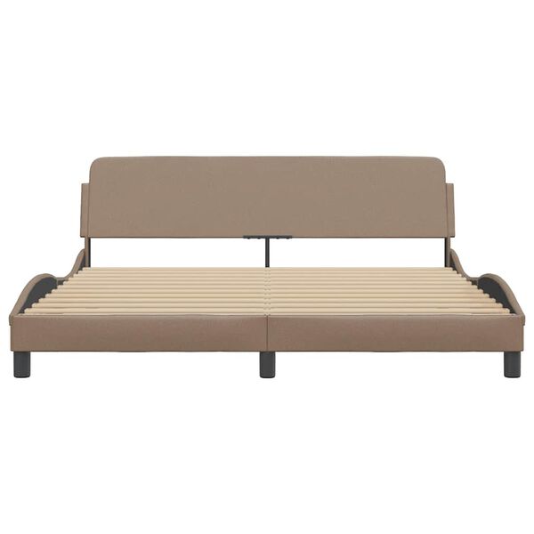 vidaXL Bedframe "Dover" kunstleer cappuccinokleurig 180x200 cm